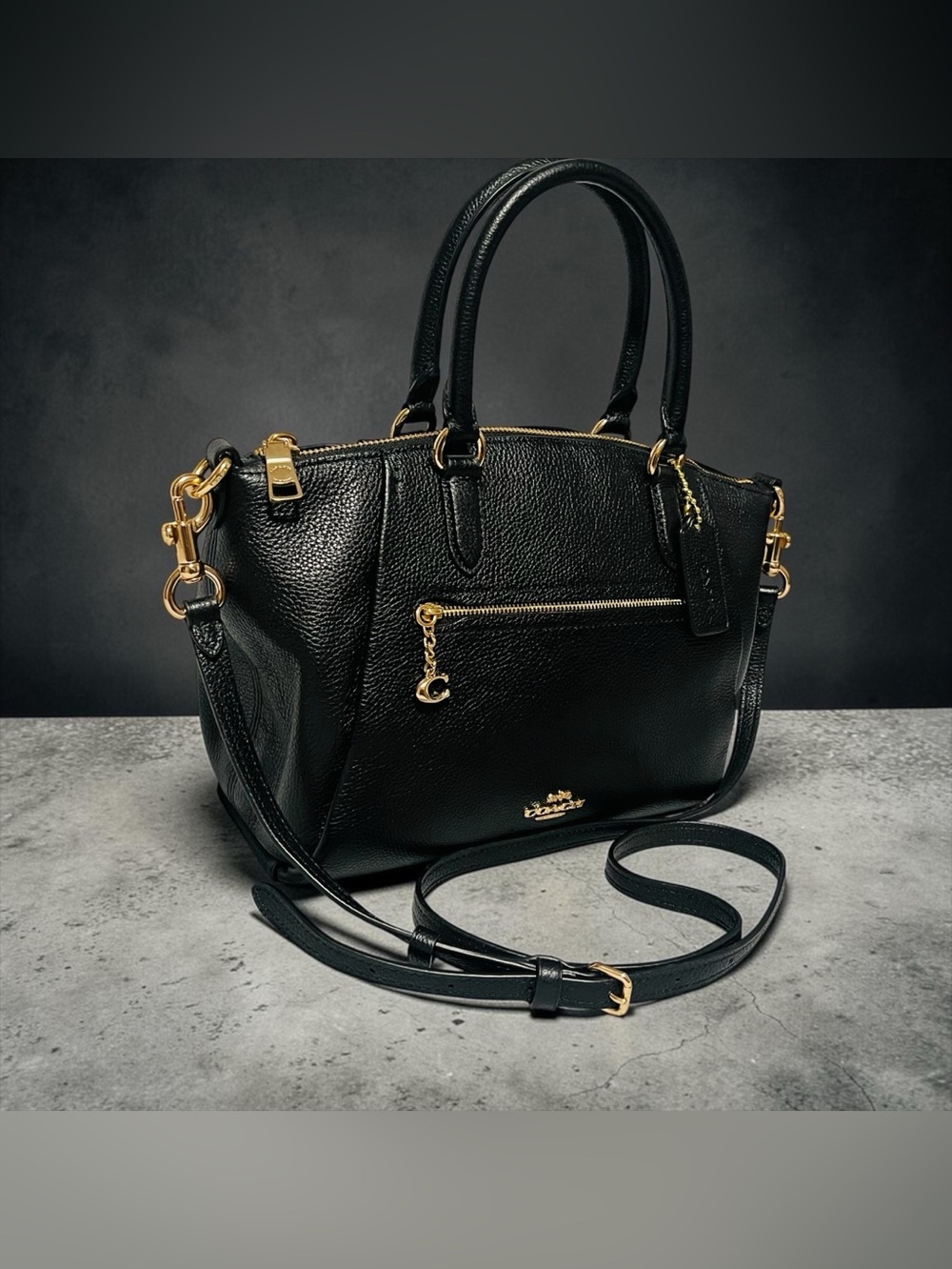 Coach Elise Pebble Leather Satchel - Picture 2 of 12